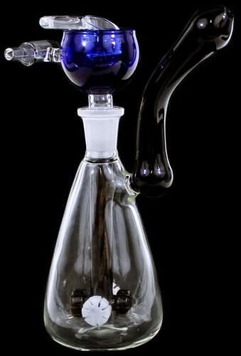 8" Shower Perk 14mm Bubbler With Honey Bucket