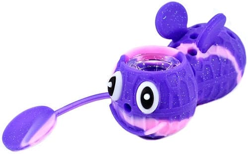 2ct 3.5" Bee Shape Silicone Hand Pipe Assortment