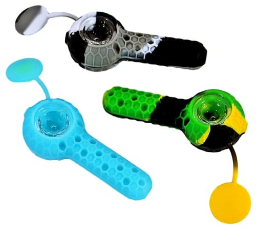 2ct Stratus Silicone 2 in 1 Hand Pipe Nectar Straw Kit