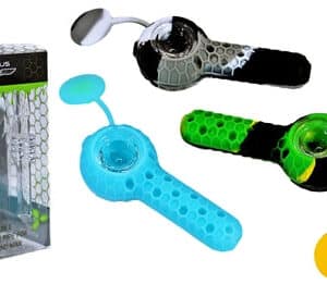 2ct Stratus Silicone 2 in 1 Hand Pipe Nectar Straw Kit