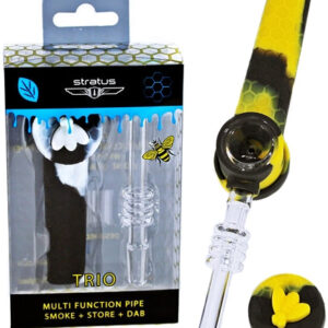 Stratus Silicone Trio Nectar Collector Stash Pipe