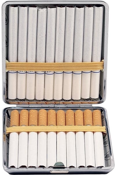 Cigarette Case with Double Clip - 80mm Sugar Skull 12pk