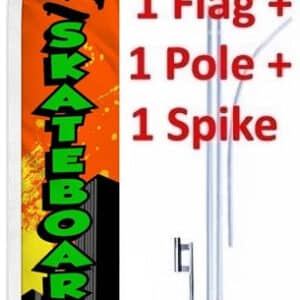 Skateboards Super Flag - With Pole