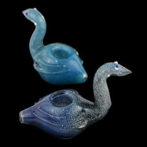 3ct 4" Sandy Frit Swan Hand Pipe