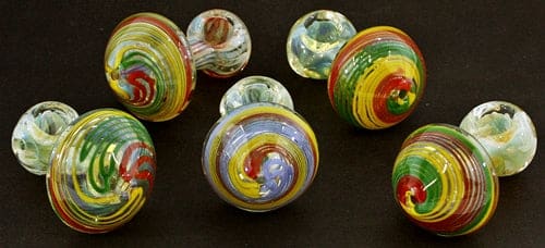 3.5" Mushroom Swirl Art Fuming Hand Pipe