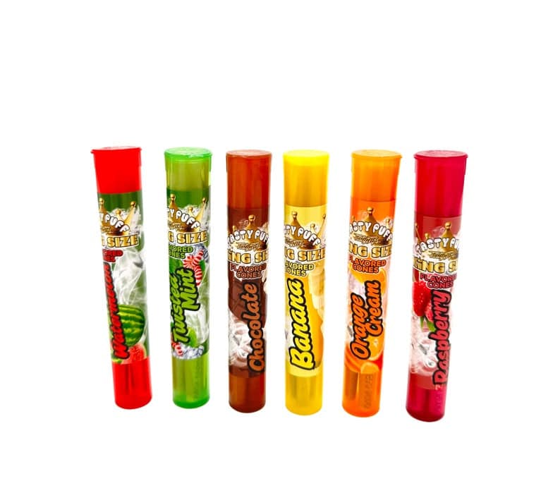 Tasty Puff Flavored Pre-Rolled Cones - King Size - 180 3pk Tubes with Display - Image 5