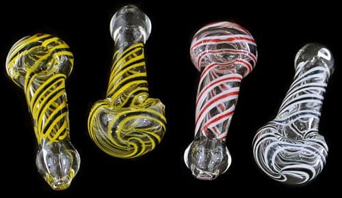 4ct 4.5" Thick Stripe Hand Pipe