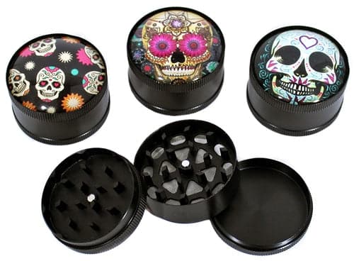 Skulls 52mm Fisheye Design 3pc Grinder 12pk