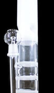 14" Triple Honeycomb Perk White 19mm Oil Rig Water Pipe