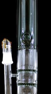 14" Triple Honeycomb Perk Black 19mm Oil Rig Water Pipe