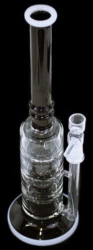 12" Triple Showerhead Perk Water Pipe With 14mm Female Bowl