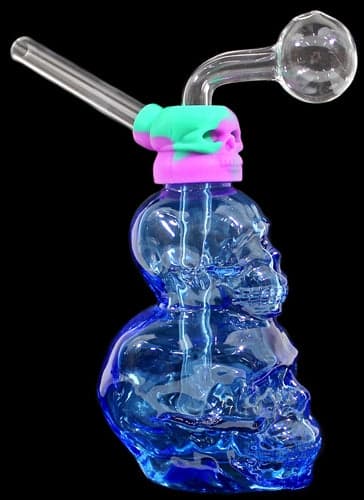 6" Triple Skull Silicone Joint Oil Burner