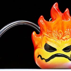 6" Twisted Ceramic 1H Fireball Cigar Water Pipe