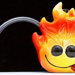 6" Twisted Ceramic 1H Fireball Water Pipe