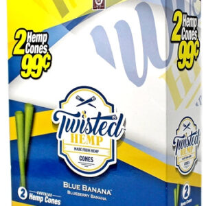 Twisted Hemp CONES - Blue Banana