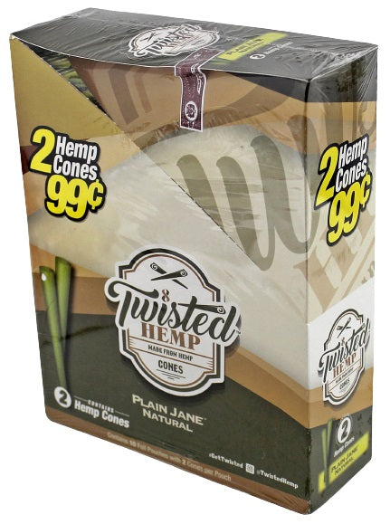 Twisted Hemp CONES - Plain Jane Natural
