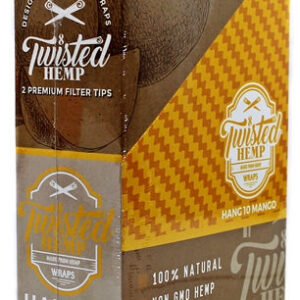 Twisted Premium Hemp Wraps With Tips - Hang 10 Mango