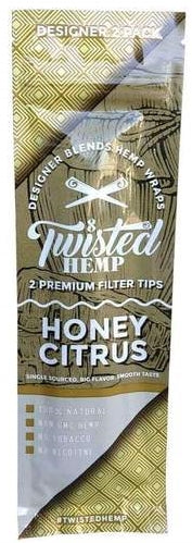 Twisted Premium Hemp Wraps With Tips - Honey Citrus