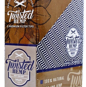 Twisted Premium Hemp Wraps With Tips - Vanilla Smooth