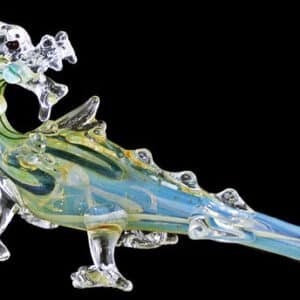 6" Animal Glass Pipe - Twisted Neck Dragon
