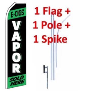 15' Vapor Windless Business Bow Swooper Feather Flag Kit