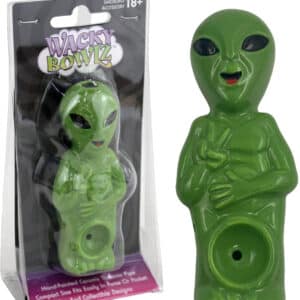 Wacky Bowlz Ceramic Hand Pipe - Alien