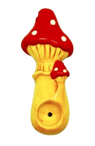 Wacky Bowlz Ceramic Hand Pipe - Mushroom