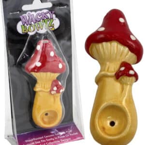 Wacky Bowlz Ceramic Hand Pipe - Mushroom