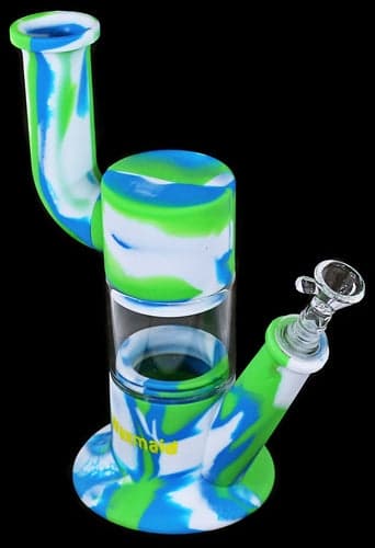 9" Waxmaid Robo Silicone + Glass Water Pipe