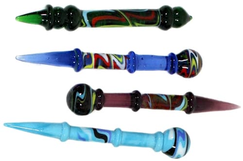 10ct 4" Wig Wag Glass Dab Tool Assortment