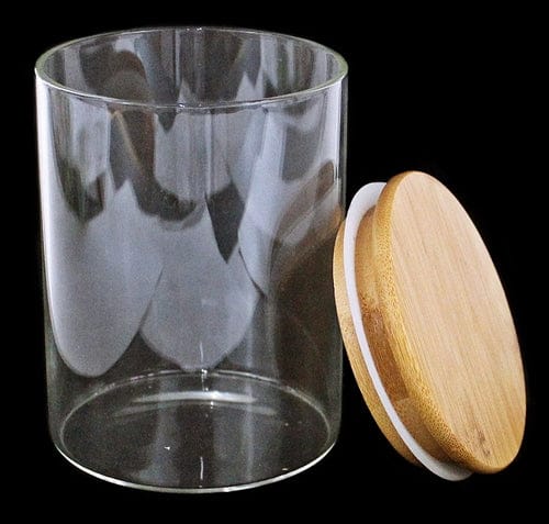 5ct Glass Jar With Wood Lid - 18oz