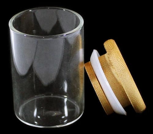 10ct Glass Jar With Wood Lid - 1oz