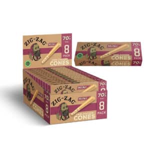 Zig Zag Pre-Rolled Unbleached Cones 70s Size 18pk