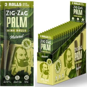 Zig Zag King Size Palm Rolls 15pk - Natural