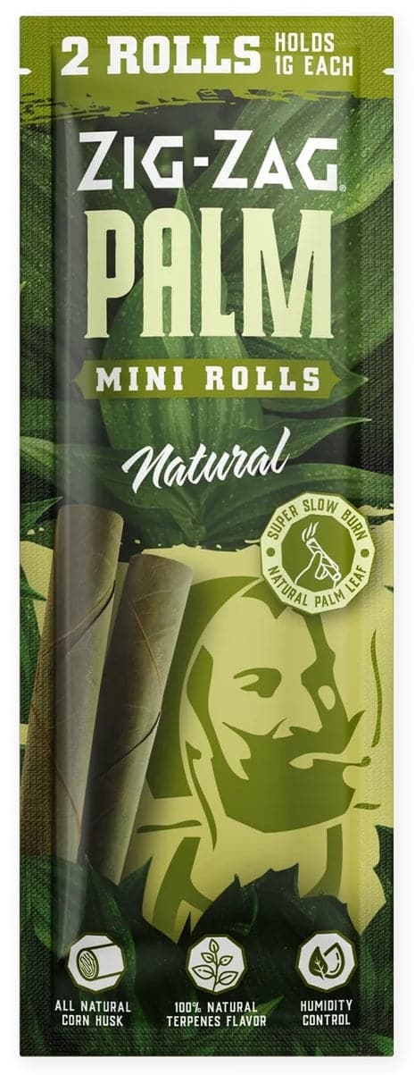 Zig Zag Mini Palm Rolls 15pk - Natural