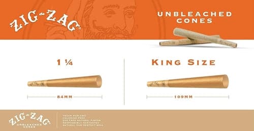 ZIG-ZAG Pre Rolled Cones Unbleached - 1 1-4 Size - 900ct - Image 5