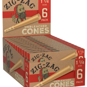 Zig Zag Pre-Rolled Unbleached Cones 1 1-4 24pk