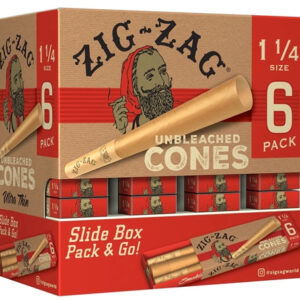 Zig Zag Pre-Rolled Unbleached Cones 1 1-4 36pk