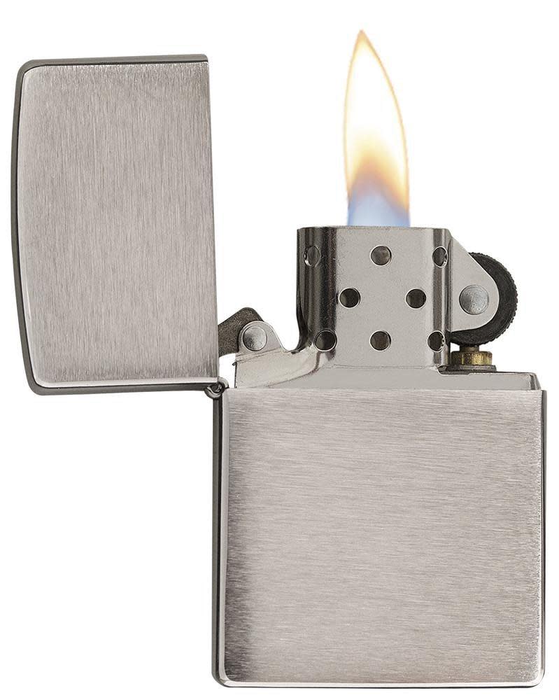 Zippo Lighter - Reg Brush Finish Chrome $19.95