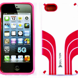 Delton iPhone 5 Two Tone Case White-Pink