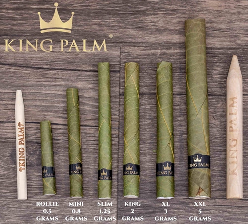 King Palm Natural Leaf Rolls - Mini Size 2pk Pre-Priced $1.99 - 20ct Display