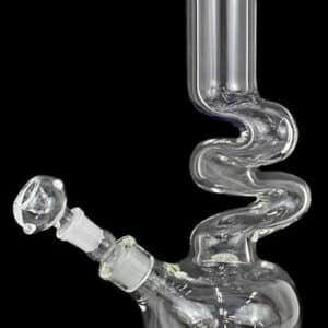 12" Color Rim Double Zong Bubble Water Pipe