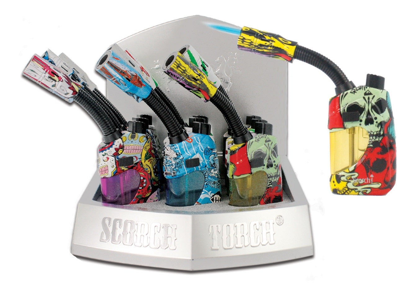 Scorch Torch Bendable Torch Lighter Mix Designs 9pk 61685