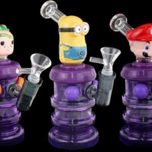 7" Barrel Grip Water Pipe - Mix Character