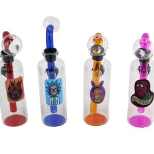 10ct 5" Color Bottom 3pc Decal Bottle Oil Burner Assortment