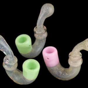 3ct 7" Fuming Wet Candy Frit Sherlock Hand Pipe