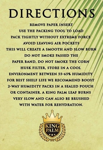 King Palm Natural Leaf Rolls (24 Slim Pouches - 3 Rolls-Pouch)