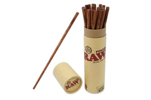 Raw Natural Wood Pokers 20pk - Large Size