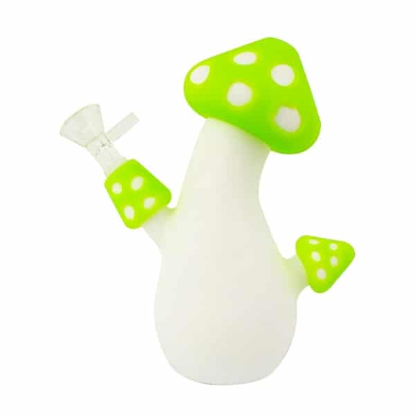 7" Trippy Mushroom Silicone Water Pipe
