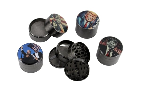 5ct Trump Gun Metal Zinc Grinders - 50mm